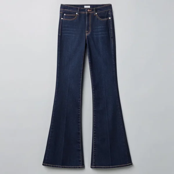Wide-Leg Denim Trousers